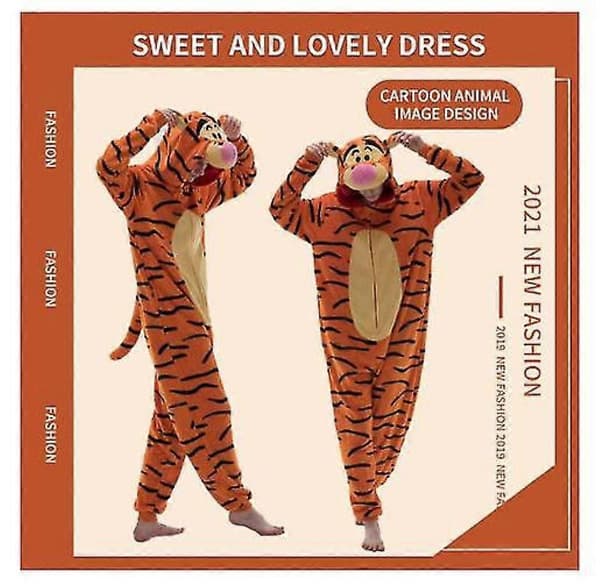 Cosusket Tætsiddende Unisex Pyjamas Tigger L