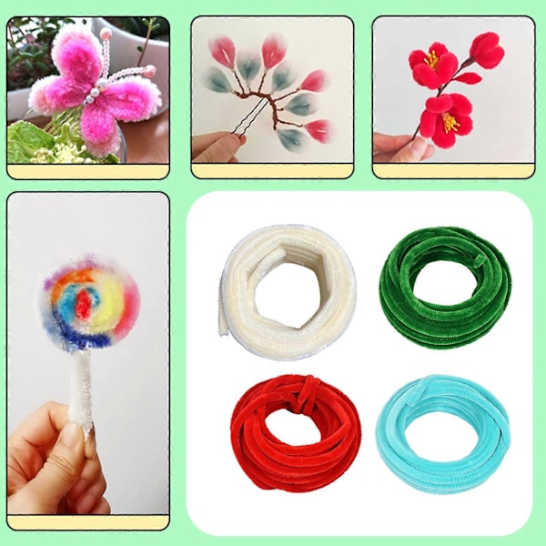 10MM 12M Putsauslanka Värikäs Pitkä Nukkapintainen DIY Taidekäsityö Joustava Esiopetus Lasten Chenille Varsi Opettavat Lelut Lahja KAESI Light Pink
