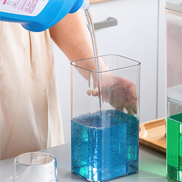 2300ML Vaskemiddel Opbevaring, Vaskemiddel Dispenser Vaskemiddel Opbevaring Dosering Bold Flydende Vaskemiddel Vaskemiddel