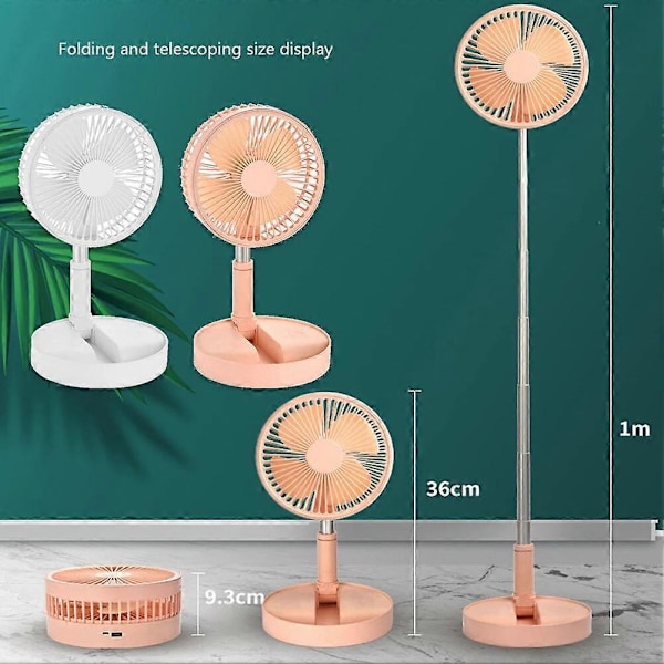 Drevne Håndholdte Vifter USB Genopladelig Foldbar Vifte Mini Teleskopisk Gulv Hjem Sommer Bærbar Elektrisk Vifte Køling Til Husholdnings Soveværelse Kontor Mini Handheld Fan