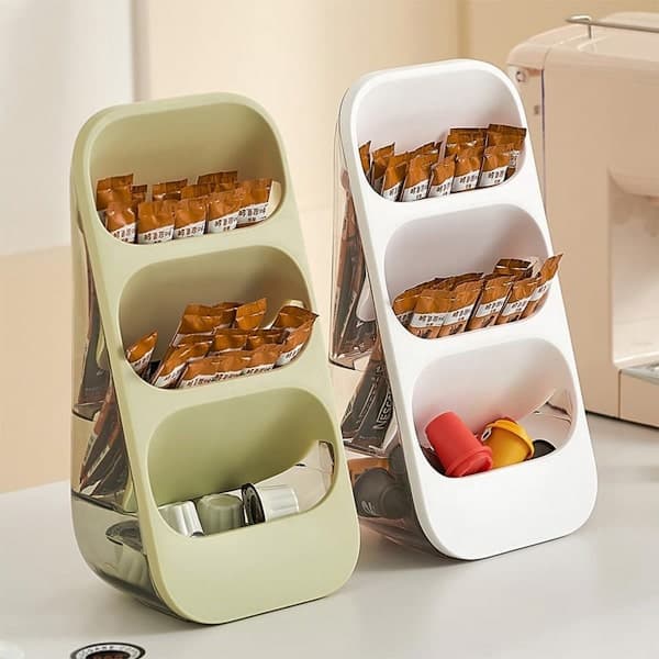 Tepose-organizer, 3-lags teopbevaring, grøn