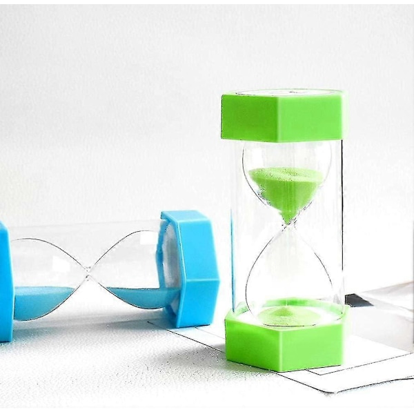 Sæt med 5 timeglas til børn, timeglasfunktion, timeglasfarver, køkkenur, køkkentimer med timeglas, 3, 5, 10 og 30 minutter...