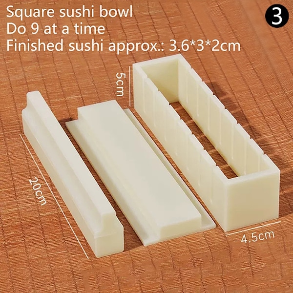 Bærbart DIY Sushi Maker Kit Risrulleform Til Begyndere 3