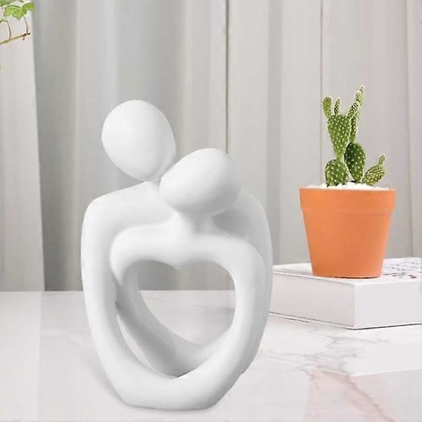 Par Skulptur Minimalistisk Resin Kærlighedsstatue Skrivebord Abstrakt Par Statue til black