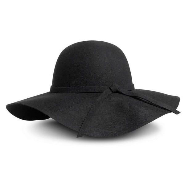 RETRO Sort Fiskerhat Slouch Hat Fiddler's Hat sort