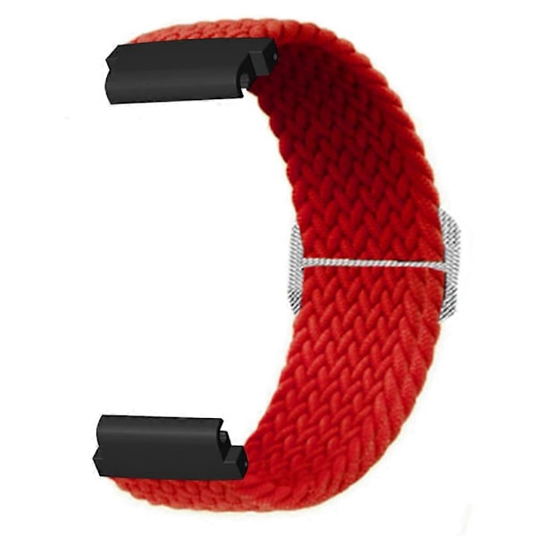 Elastisk Nylon Klokkerem Sport Armbånd For Garmin Fenix 7S / 6S / 5S, med 20mm PC-kontakt Red