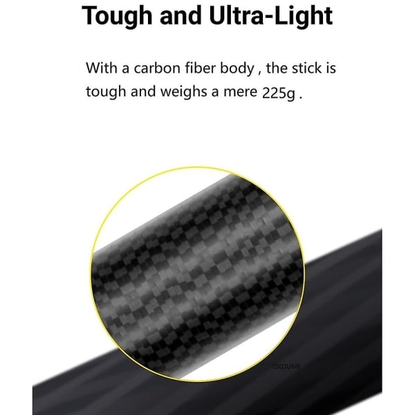 Ultra Lang Carbon Fiber Usynlig Selfie Stick Justerbar Forlængerstang til Insta360 ONE X2 / ONE R / ONE X selfie stick