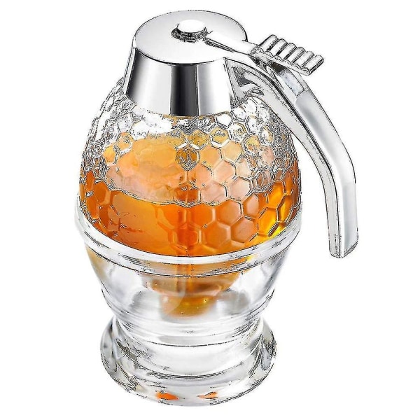 Honey Dispenser With Storage Stand, 200ml Syrup Dispenser Jar Container - 2023