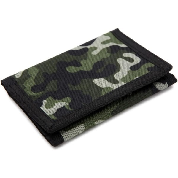 1 stk Camo Lommebok Polyester/Canvas/Oxford/Barne Lommebok Tenåring Gutter Lommebok (Militær Grønn)