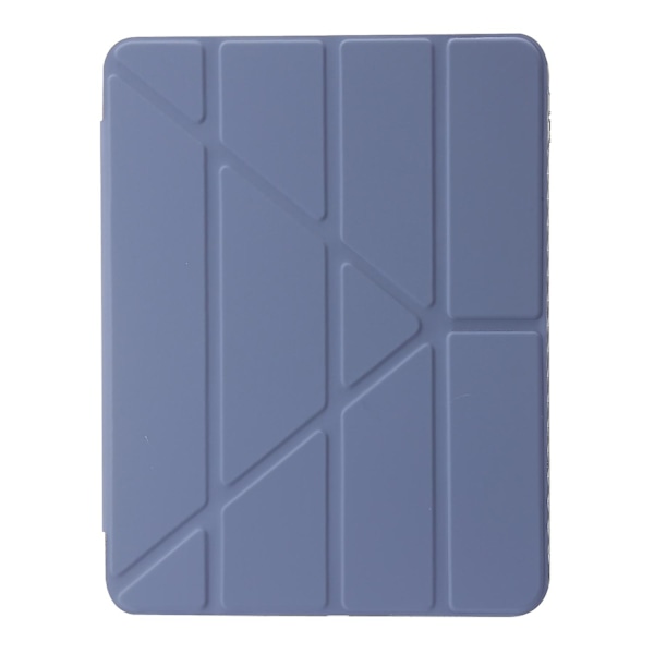 Origami Tri-Fold Stativtablettfodral för iPad 10.9 (2022), PU-läder + Transparent Akryl Case Purple iPad 10.9 (2022)