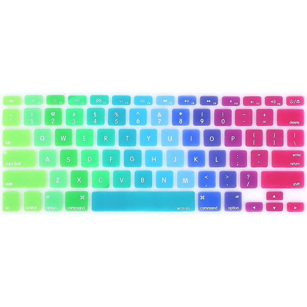 Ultratynd tastaturbeskytter, der er kompatibel med Macbook Pro Multicolor