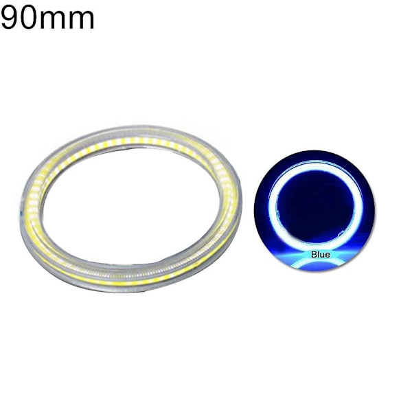 60mm-120mm COB Angel Eye LED Ringlys Bil Hodelykt Lampe blue 90mm
