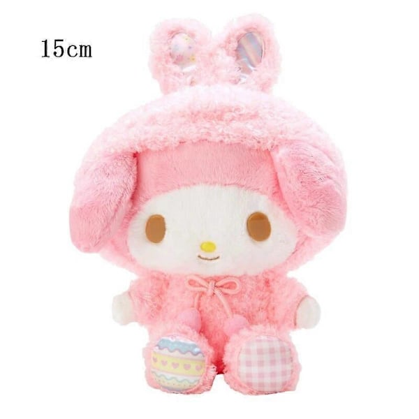 10-15cm Sanrio Plysch Gosedjur Tecknad Anime Figur Kuromi My Melody Cinnamoroll Söta Dockor Baby Födelsedagspresenter Kawaii Dekor My Melody 15cm CHINA