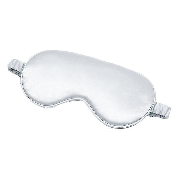 Unisex-unimaski, joka estää valon, silkkinen, rentouttava, nukkumista helpottava maski, silmälappu Silver