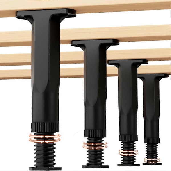 4 stk. 15-28 cm høje sengestøtteben, sengerammeben til king size og queen size sengebunde, sengerammestøtteben, justerbare sengerammestøtteben udskiftning, seng