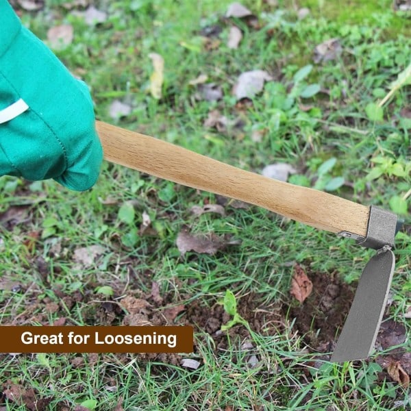 Hagegraving Hakke og Rive, Hakke Hageverktøy, for Lusing, Planting Jordutjevning og Løsing