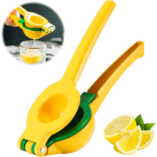 Citronpressar, 2-i-1 Premium Kvalitet Metall Citron Orange Lime Citrus Handpress Juicepress Manuell Citronpress Säker Snabbare och Effektiv Fruktjuicepressning