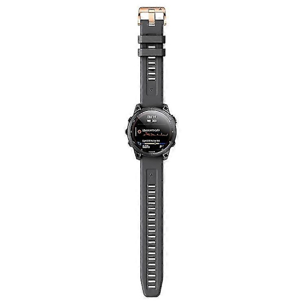 Garmin Fenix 5s 20 mm:n ruusukullan soljen silikoniranneke Black