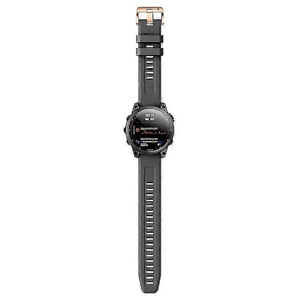 Silikonklokkearmbånd i roségullspenne for Garmin Fenix 5s 20 mm Black