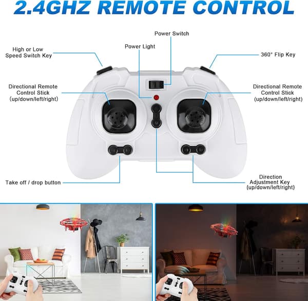 Mini UFO Drone Barnefly RC Helikopter Leke