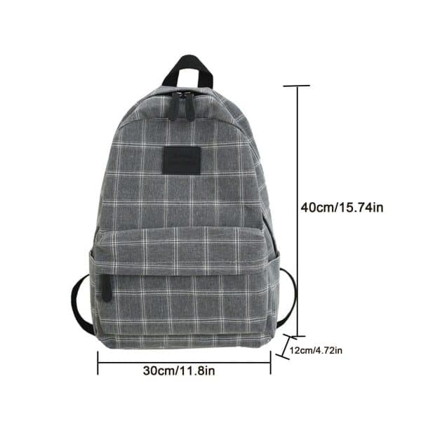 Rygsæk til kvinder, Throwback Plaid, Pink, 30*14*45 cm