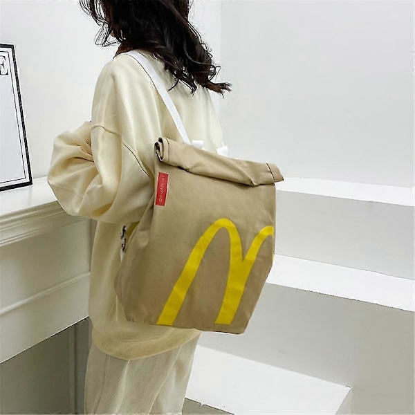 2024 Realistisk McDonalds Ryggsäck/Messenger Väska - Snabbmatspresenter Axelväska Student Fritid Backpack