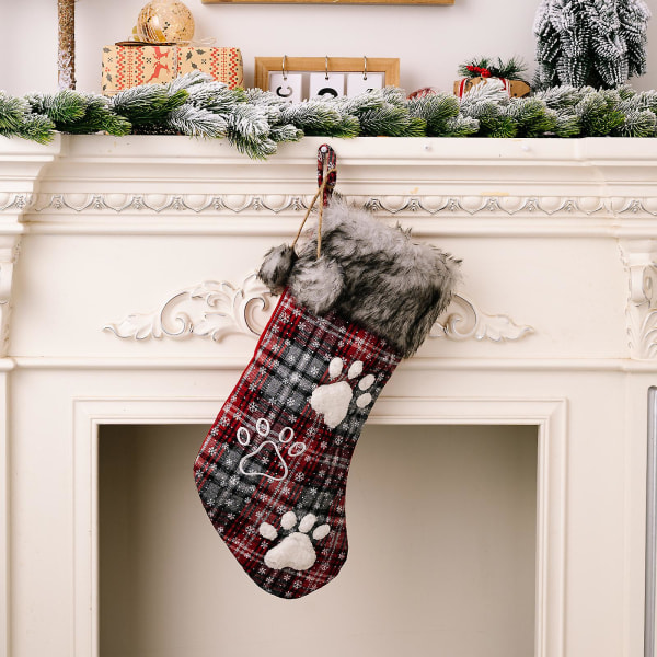 Joulusukat, pehmoiset joulusukat Jouluiset takkasukat Riippuvat sukat perhejuhliin, joulujuhlakoristeisiin