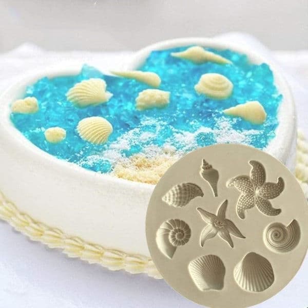 Seashells Skal Søstjerne Silikoneform Mint