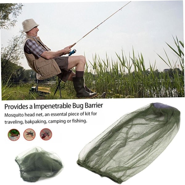 4 stk knott hode netting nett anti insekt mygg hode netting nett fint mesh netting deksel birøkt bee slør for utendørs fotturer camping fiske svart grønn