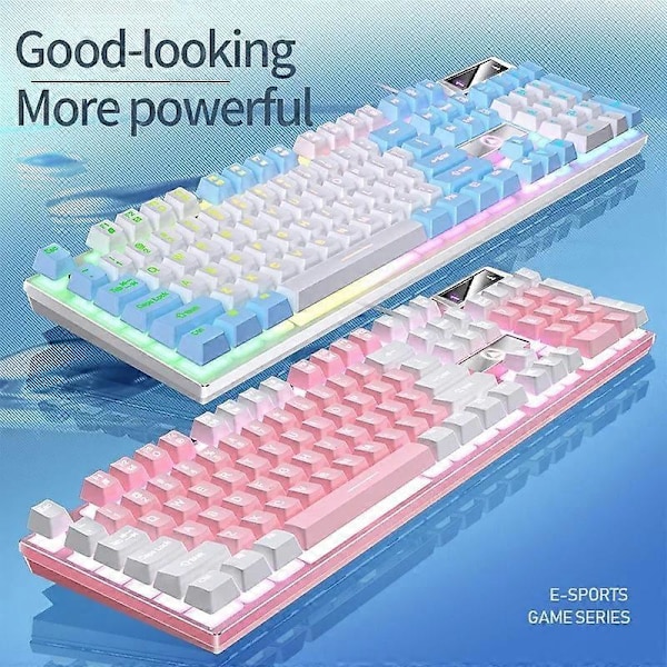 YINDIAO K500 Bakgrunnsbelyst Ledningsbasert Spilltastatur Atmosfærisk Lys Hjemme Datamaskin Tastatur Multicolor Style F