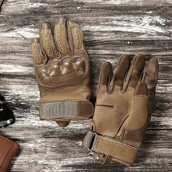 Uforgængelige Beskyttende Taktiske Handsker med Fulde Fingre - Taktiske Handsker til Mænd Touch Screen Handsker med Fulde Fingre til Jagt Motorcykel Green XL
