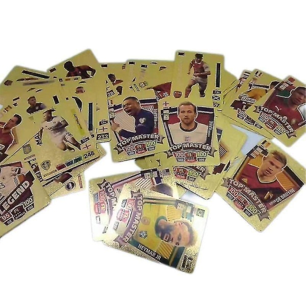Jalkapallon kultakortit 50 hauskaa korttia lasten leluja (laatikot ovat satunnaisia, kortit ovat samat, harkitse huolellisesti ennen ostamista)