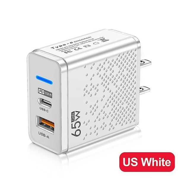 Snabbladdare 65w USB C-laddare White US Plug