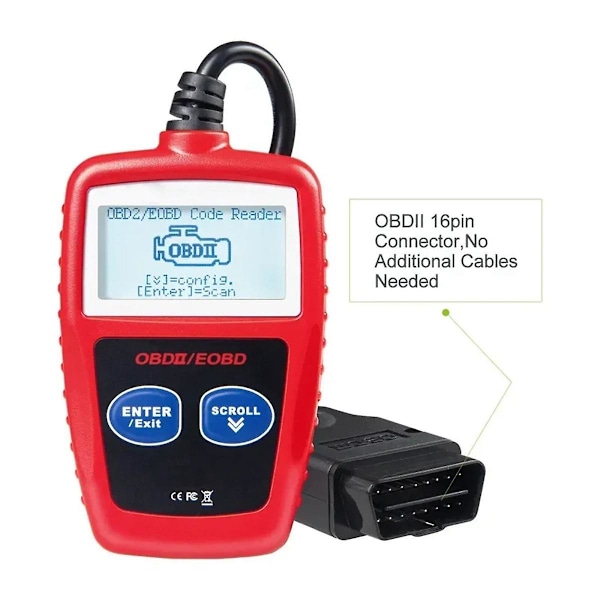 OBD ATV Motorcykel Anslutningskabel OBD2 till 8 Pin Diagnostisk Adapter+MS309 OBD2 Scanner MultiLangua