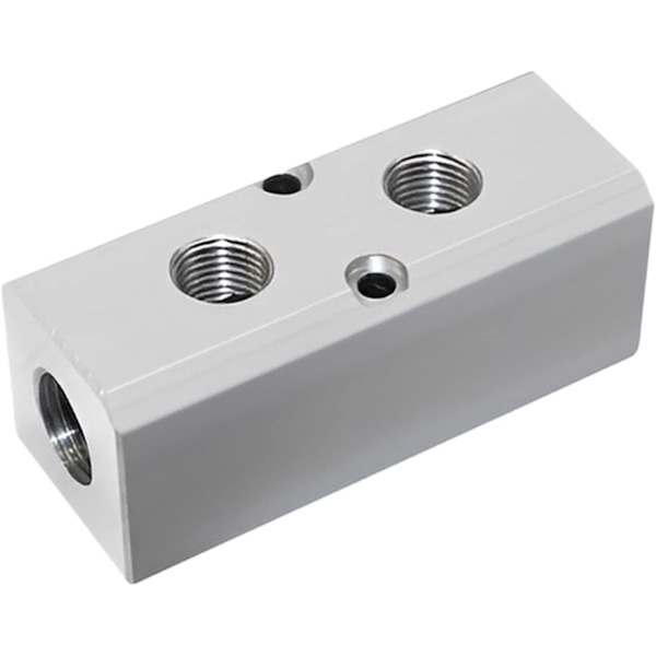 Luftfördelare, 2vägs 4ports luftkompressorfördelare, aluminiumluftslang Inline