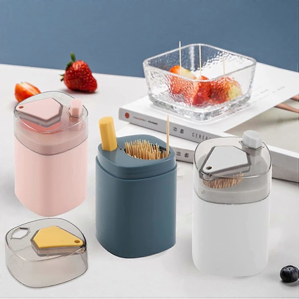 3 st Tandpetarhållare Dispensrar Pop-Up Exklusive andra föremålAutomatisk Tandpetare Dispenser för Kök Restaurang Förtjockande Tandpetare Behållare Po