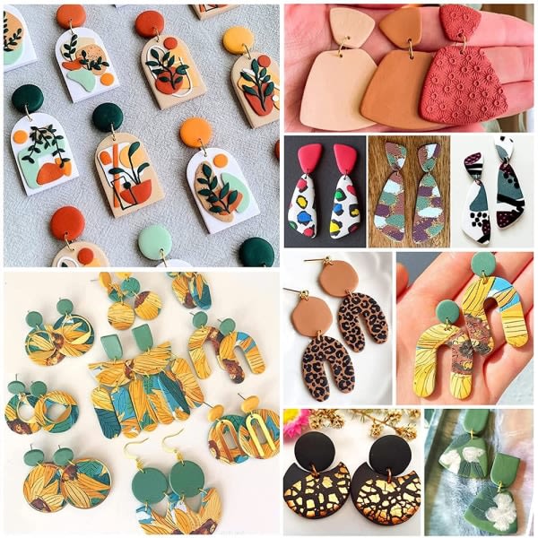 118PCS Polymer Clay Cutters Ørepynt Cutters Form