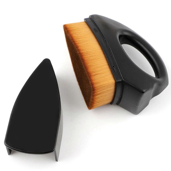 LP Skivspelare Vinyl Skiva Rengöringsborste Fiber Antistatisk Borste för Vinyl Skiva Black