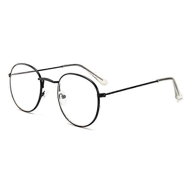 Kultaiset metallikehyksiset aurinkolasit naisille, pyöreät peililasit, heijastava pinnoite, retro aurinkolasit, merkkisuunnittelijan trendikkäät silmälasit Black Clear multi