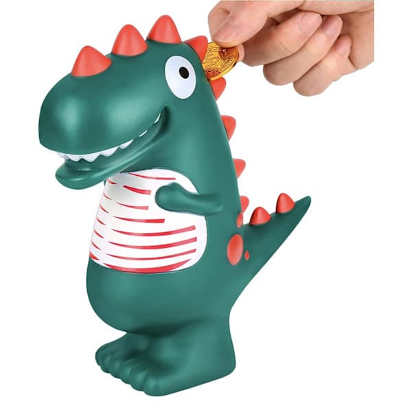 Sparegris for barn, original dinosaursparegris for jenter og