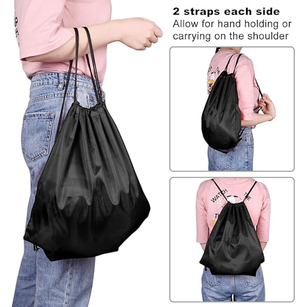Dragsko Ryggsäckar Säck Cinch Bag String Ryggsäck för Gym Resor