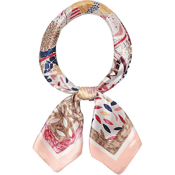 Huvudscarf i Silkesatin - Olaof Scarf för Kvinnor, Sova, Kvadratisk, Designer Bandana Olaof Scarf Style 4