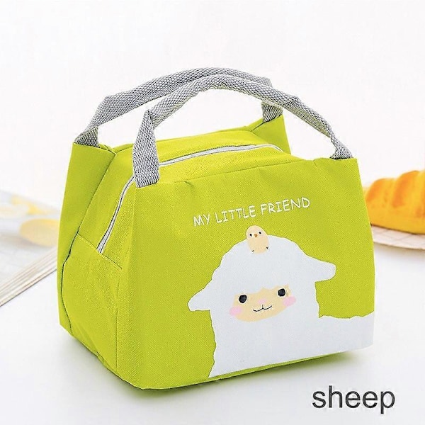 1 stk. Tegneserie Dyre Matpose Tote Termisk Matpose Kvinner Barn Matboks Piknikutstyr Isolert Kjølebag 21*17*15 cm Matbokser & Vesker sheep
