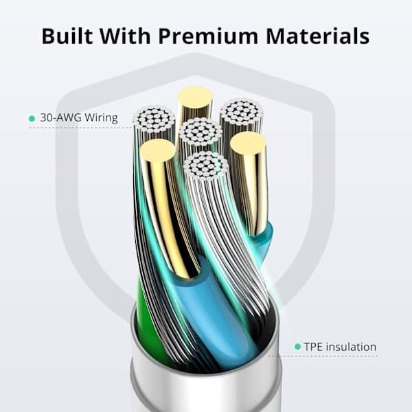 2-pak 1,8 m opladerkabel [Apple MFi-certificeret] 2,4A Lightning til USB hurtigopladningskabel til iPhone