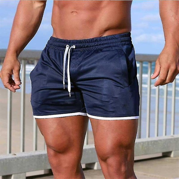 Träningsshorts för män, fitness, bodybuilding Khaki XXL