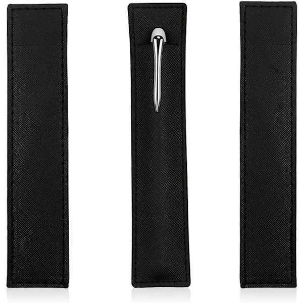 Lærpennveske, etui for én fyllepenn, myk pennbeskyttelse, etui for kulepenn, blyanter