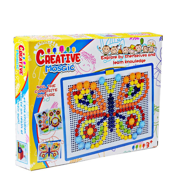Kids Puzzle Mosaic Pegboard Jigsaw Kids Pegboard Jigsaw Pegboard Puslespill Mushroom Nail Jigsaw Puzzle