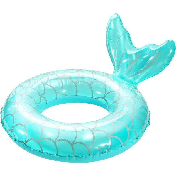 Oppustelige svømmeringe, pool svømmeflåd rør ring floatie, sommer vand sjov strandfest svømmebassin legetøj til børn Blue