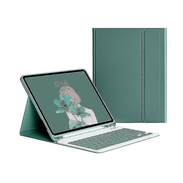 Tangentbordsfodral för iPad 9:e 8:e 7:e generationen 10,2 tum 2021 2020 2019 Mörkgrå Mörkgrön Dark Green