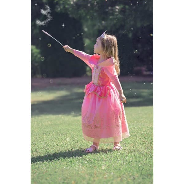 Prinsessekjole til små jenter, kostyme med tilbehør, 7-8 (150), rosa